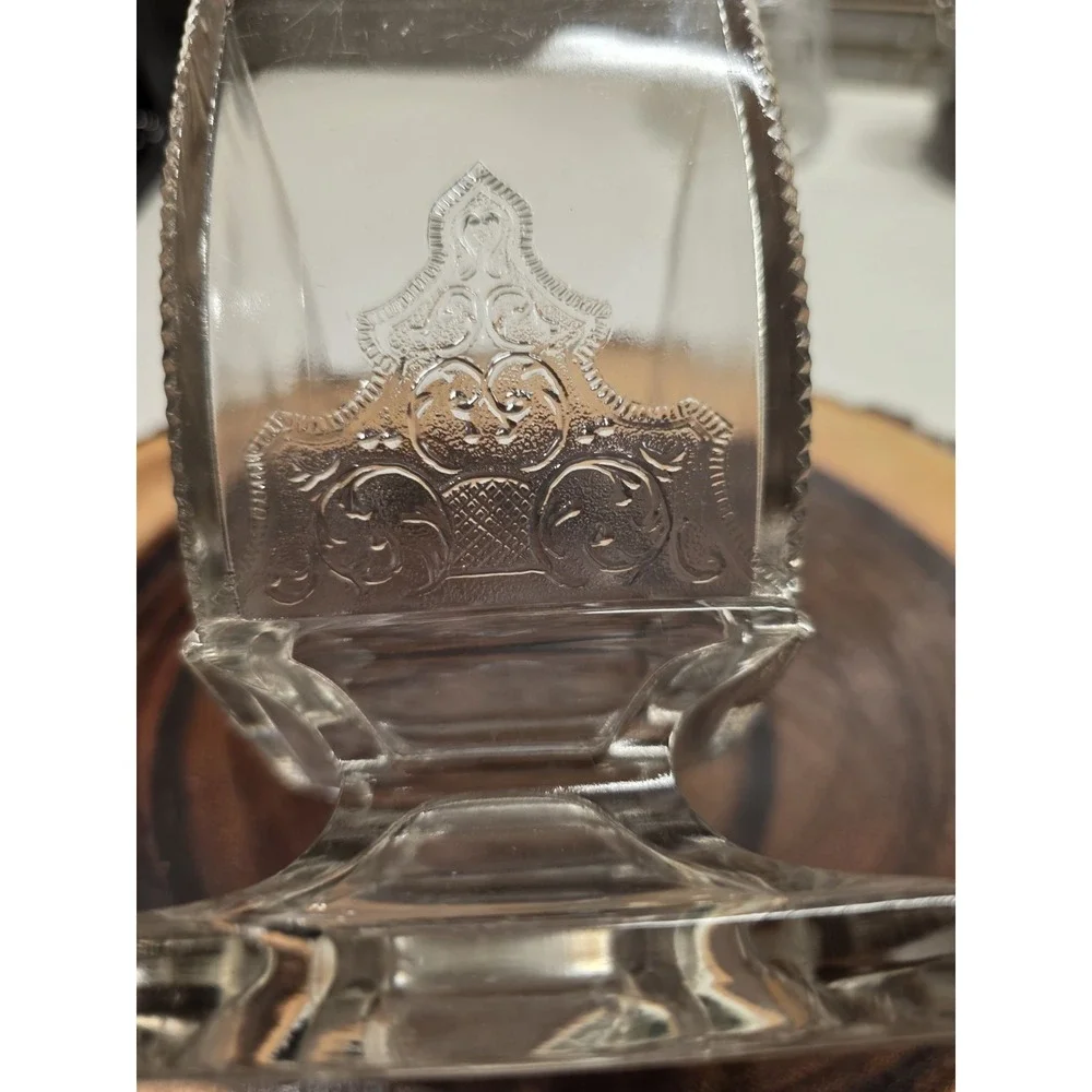 Riverside Glass EAPG Jersey Lily Creamer And Sugar Compote Antique 1880's Footed